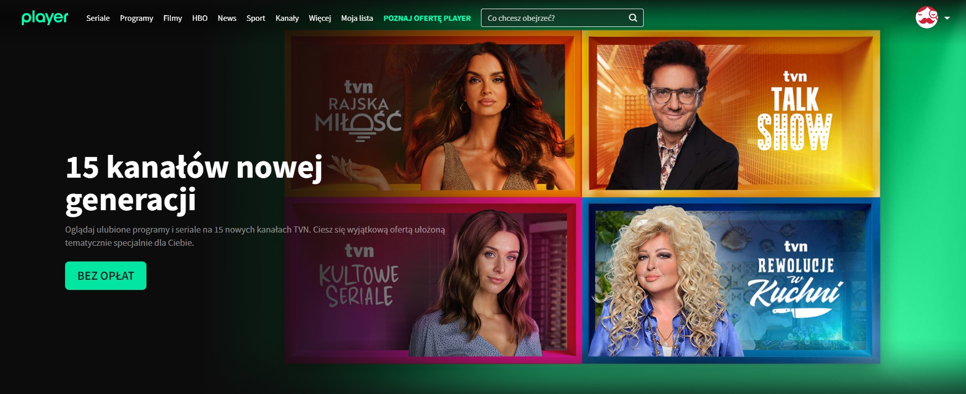 TVN Player 15 kanałów nowej generacji FAST fot. Tabletowo.pl