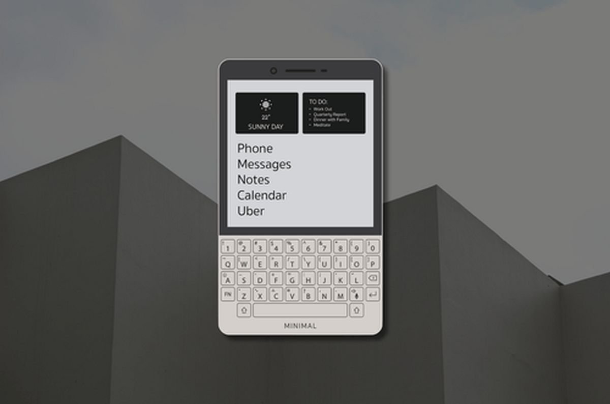 minimal phone koncept smartfona