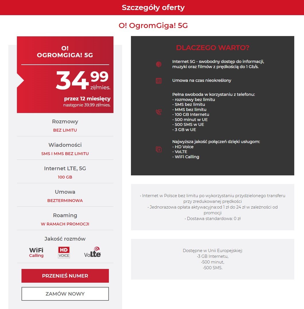 promocja na abonament OTVARTA O! OGROMGIGA! 5G fot. Tabletowo.pl