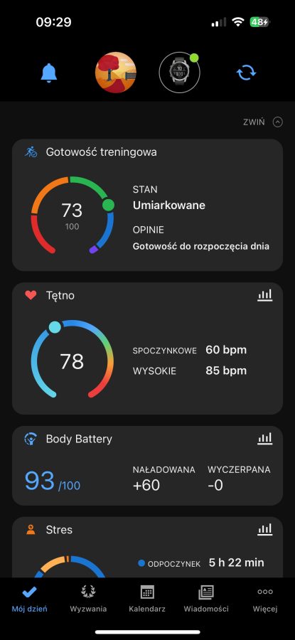 Garmin aplikacja iOS