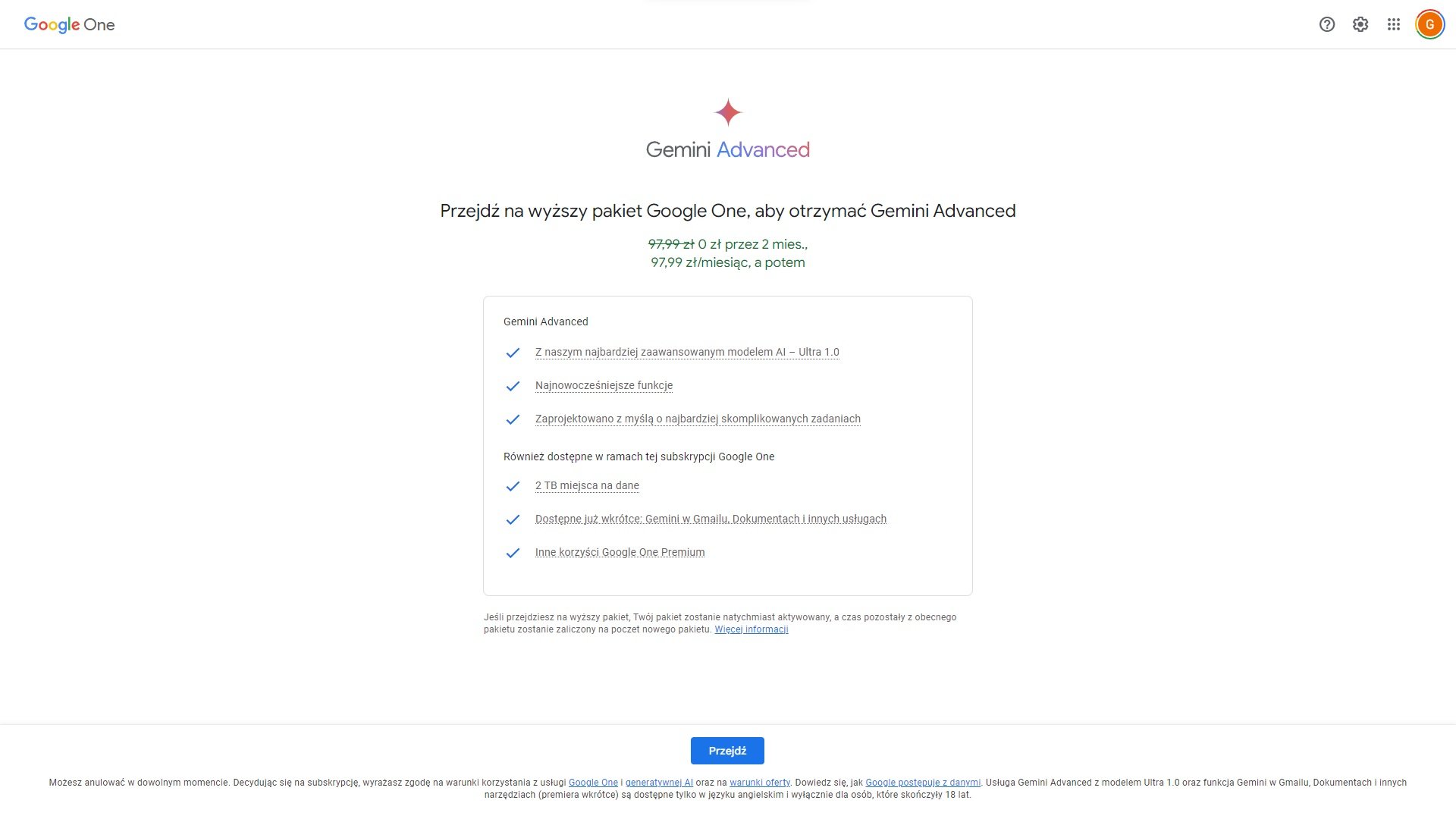Google One AI Premium fot. Tabletowo.pl