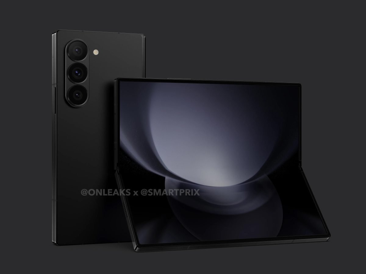 składany smartfon Samsung Galaxy Z Fold 6 ("Ultra"?) render