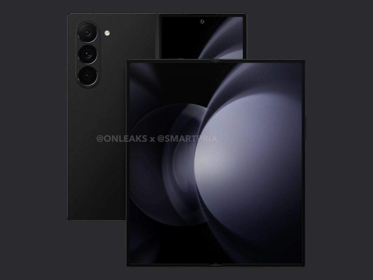 składany smartfon Samsung Galaxy Z Fold 6 ("Ultra"?) render