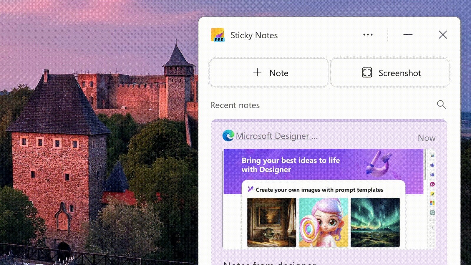 Sticky Notes na Windows 11