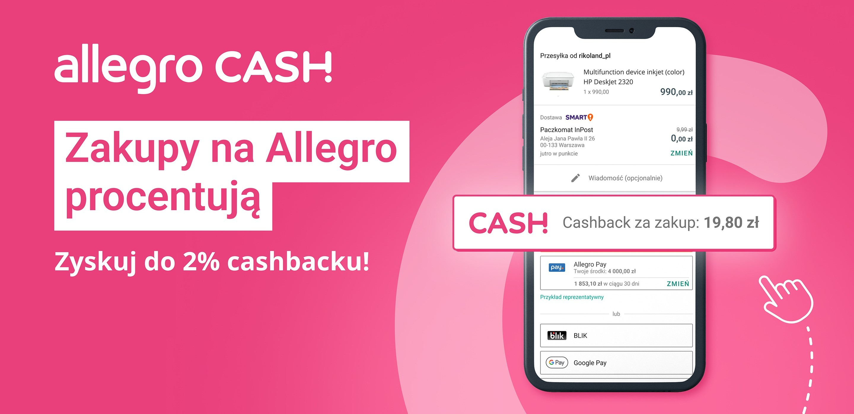Zapowiedź Allegro Cash i cashback