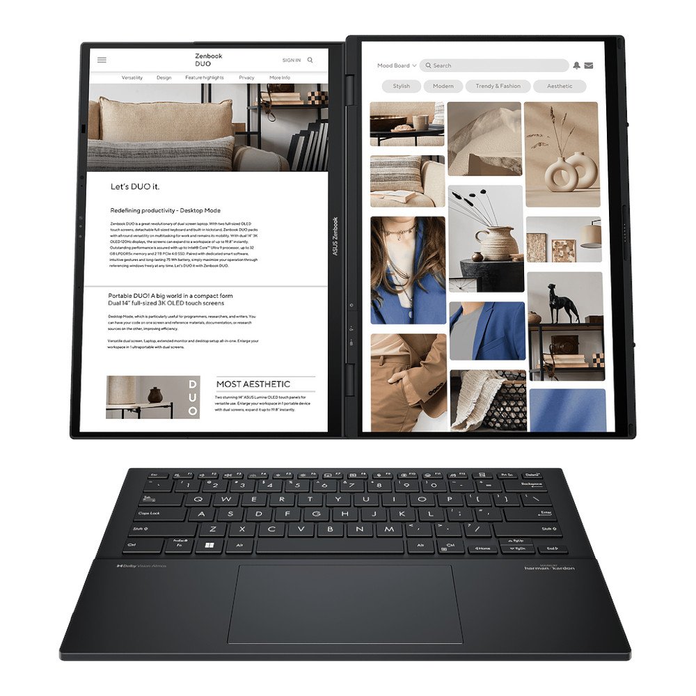 Laptop ASUS Zenbook DUO (UX8406) - tryb stacjonarny