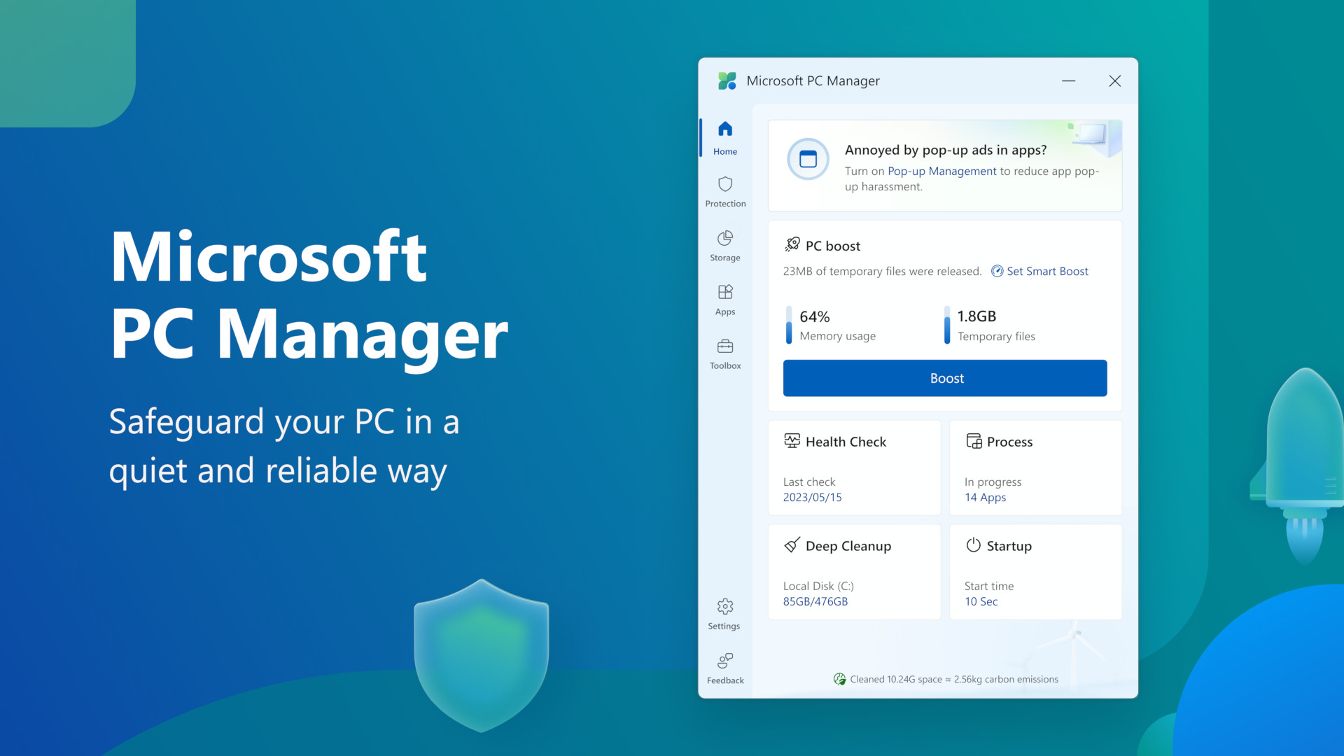Microsoft PC Manager - aplikacja
