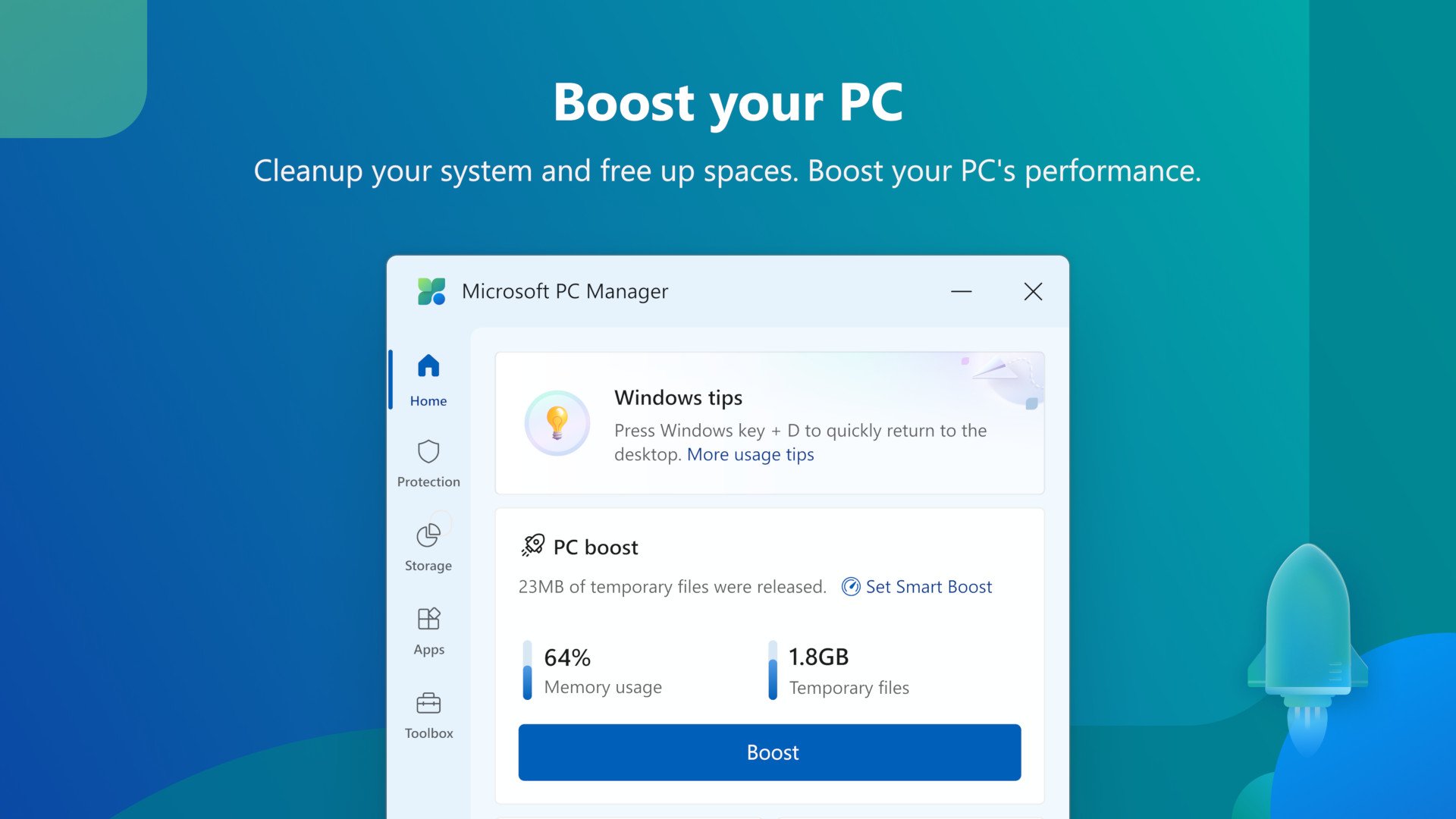 Microsoft PC Manager - screen