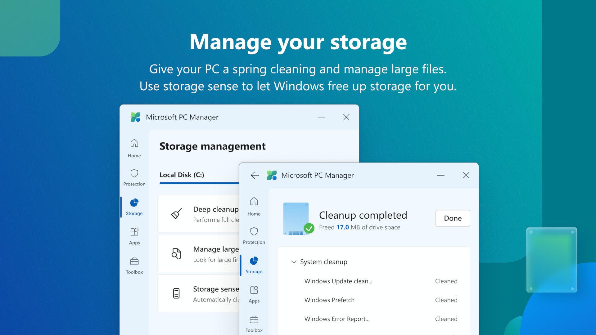 Microsoft PC Manager - screen