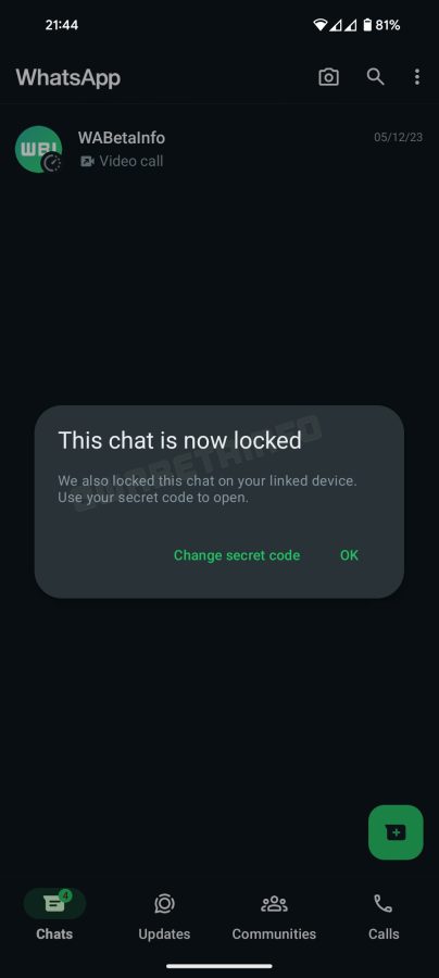 WhatsApp - blokada czatu na połączonych urządzeniach