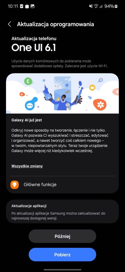 Aktualizacja One UI 6.1 na Samsung Galaxy S23