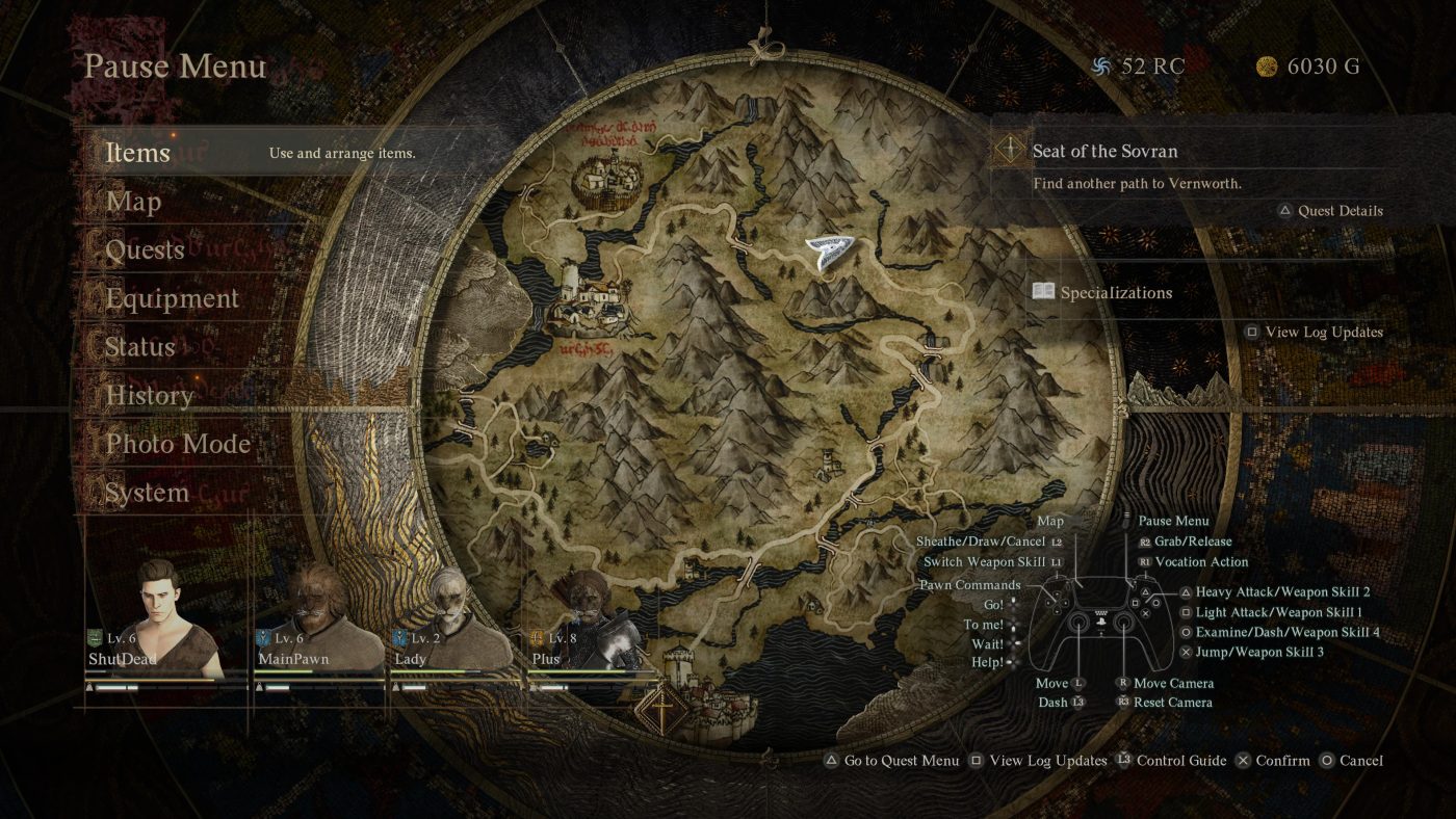 screen z mapy dragon's dogma 2