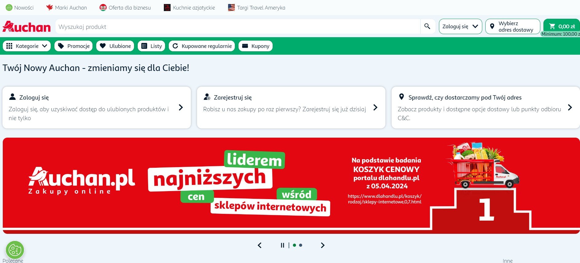 Auchan nowy sklep internetowy strona główna
