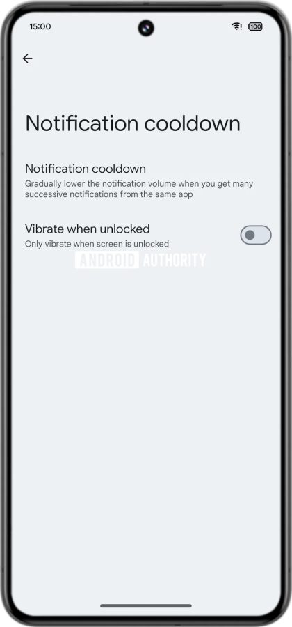 android 15 beta funkcja cooldown notification