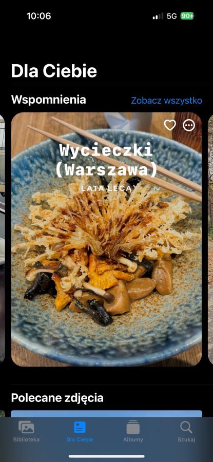 Aplikacja Zdjęcia iOS iPhone