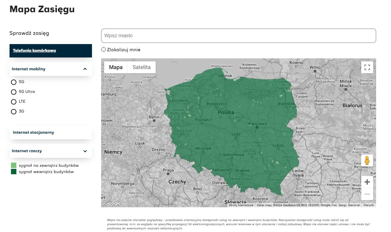 nowa mapa zasięgu Plusa 4.2024 fot. Tabletowo.pl