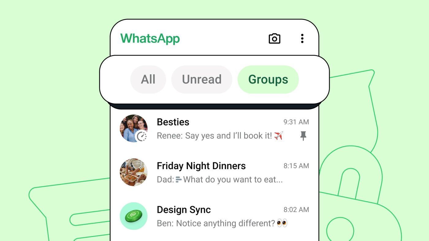 nowość filtry czatu czatów WhatsApp