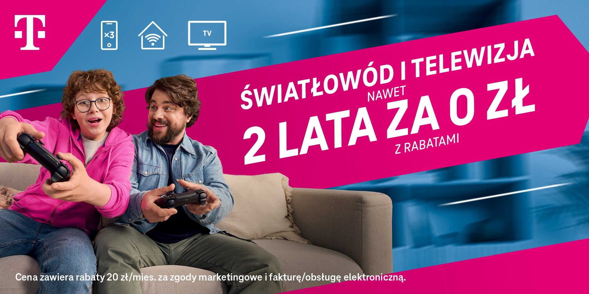 promocja T-Mobile kwiecień 2024 abonament komórkowy internet światłowodowy telewizja