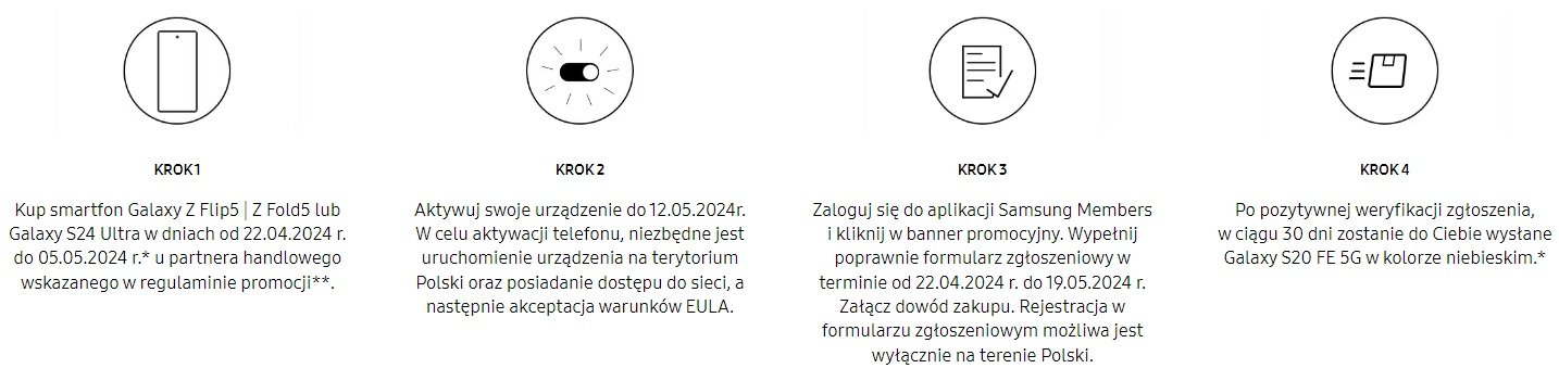 promocja smartfon Samsung Galaxy S20 FE 5G w prezencie do Galaxy S24 Ultra Galaxy Z Flip 5 Galaxy Z Fold 5 fot. Tabletowo.pl