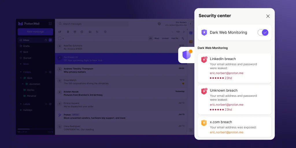 Proton Dark Web Monitoring
