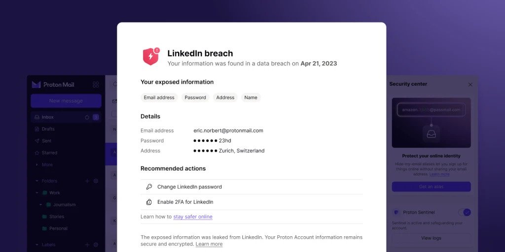 Proton Dark Web Monitoring