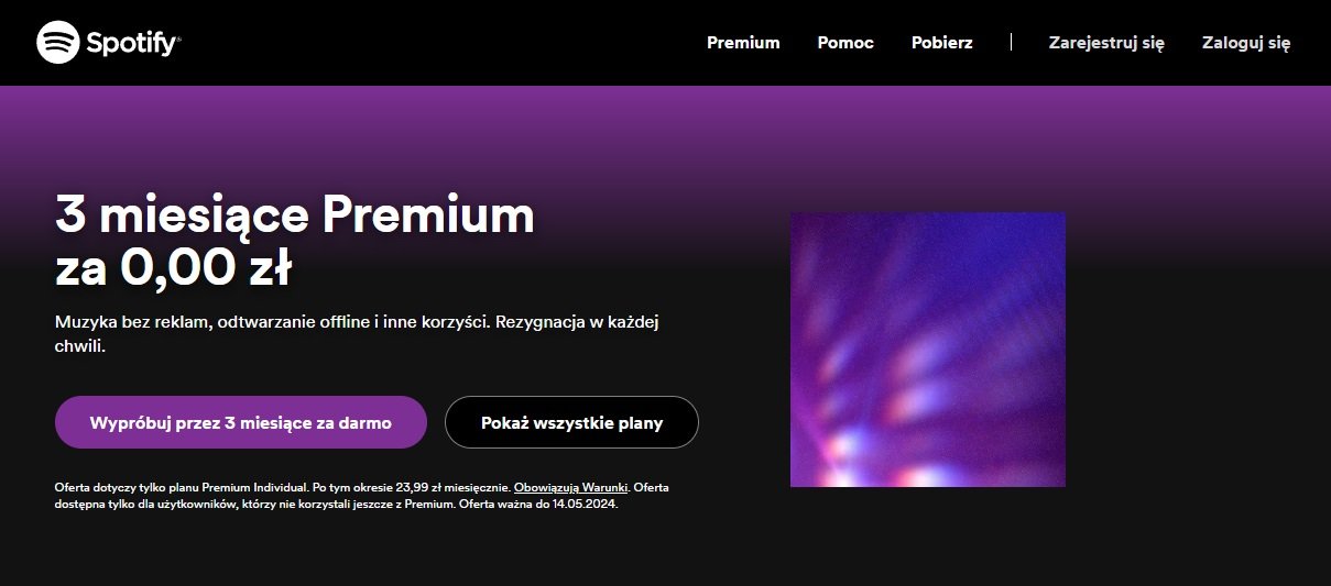spotify premium promocja 3 miesiące za 0 złotych za darmo fot. Tabletowo.pl
