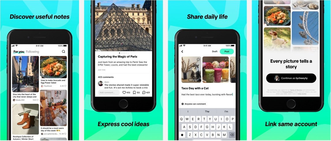 TikTok Notes screeny