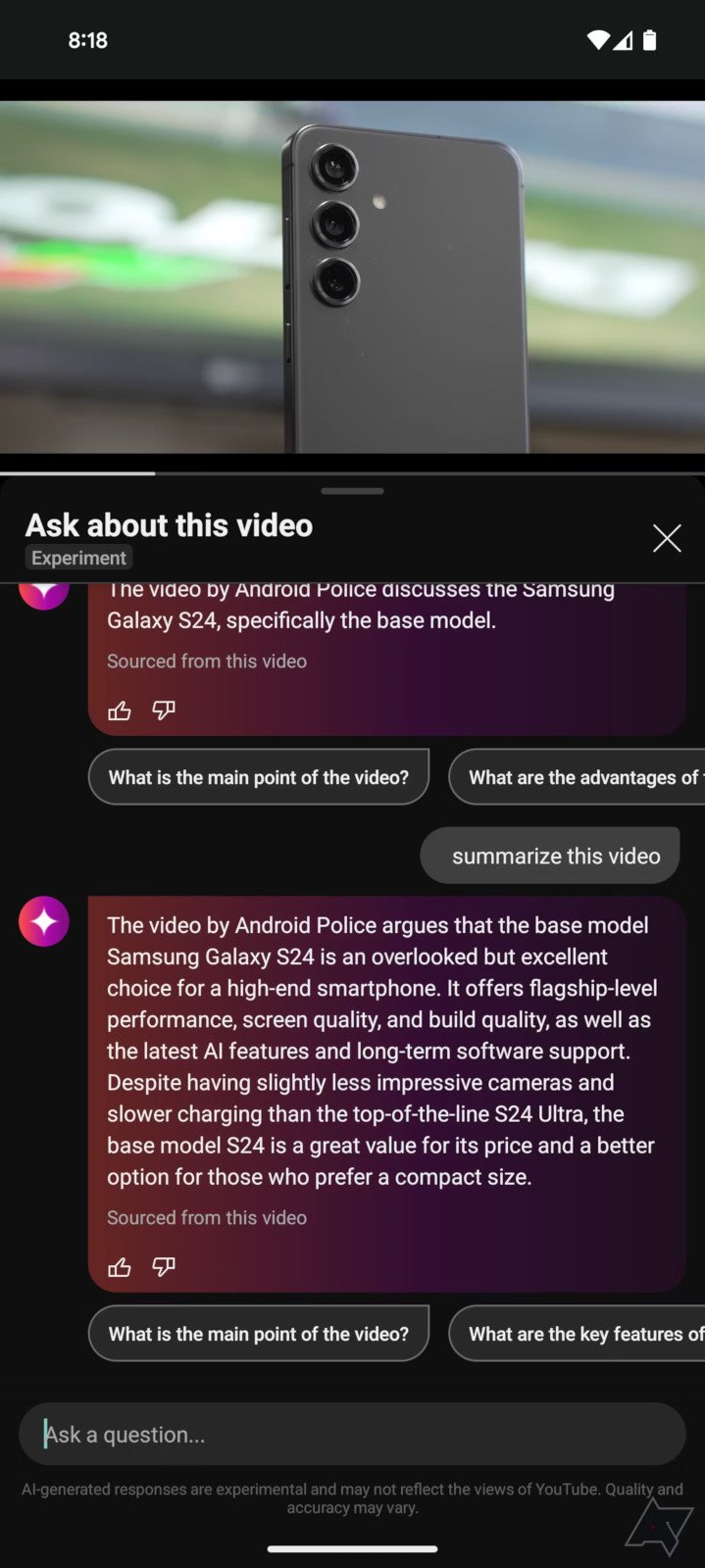 sztuczna inteligencja YouTube screen