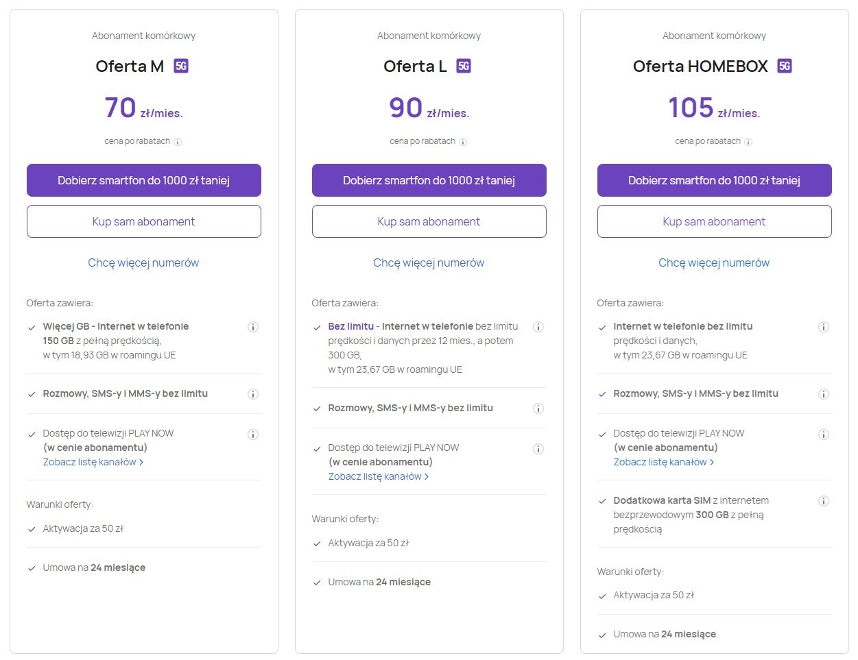 oferta play abonament przeniesienie numeru 24.05.2024 fot. tabletowo.pl
