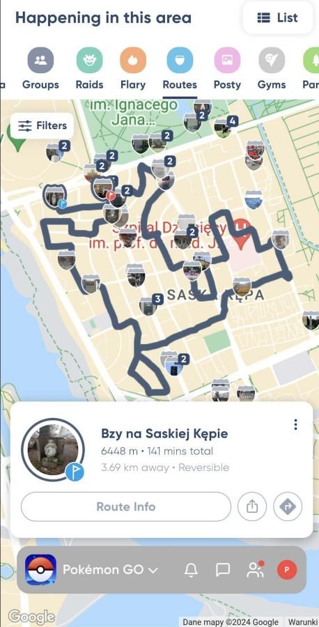 Trasa Pokemon Go