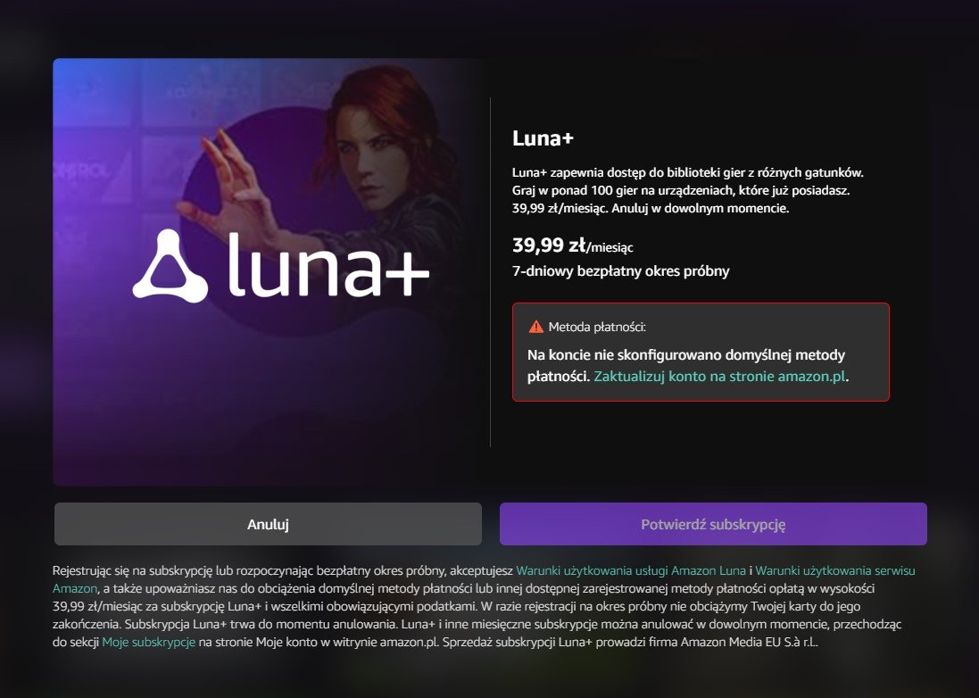 Amazon Luna już w Polsce