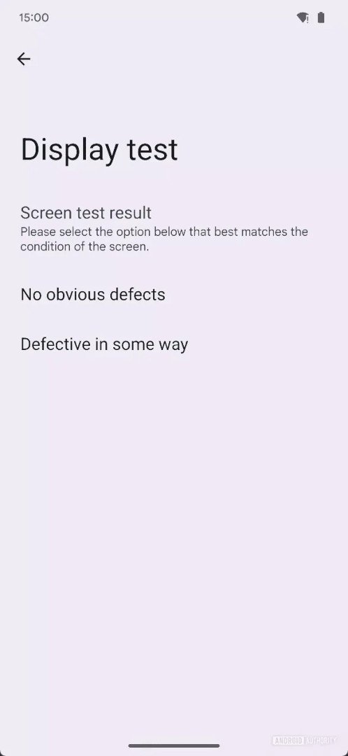 Android 15 diagnostyka screen