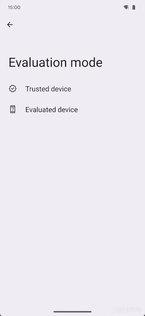 Android 15 diagnostyka screen