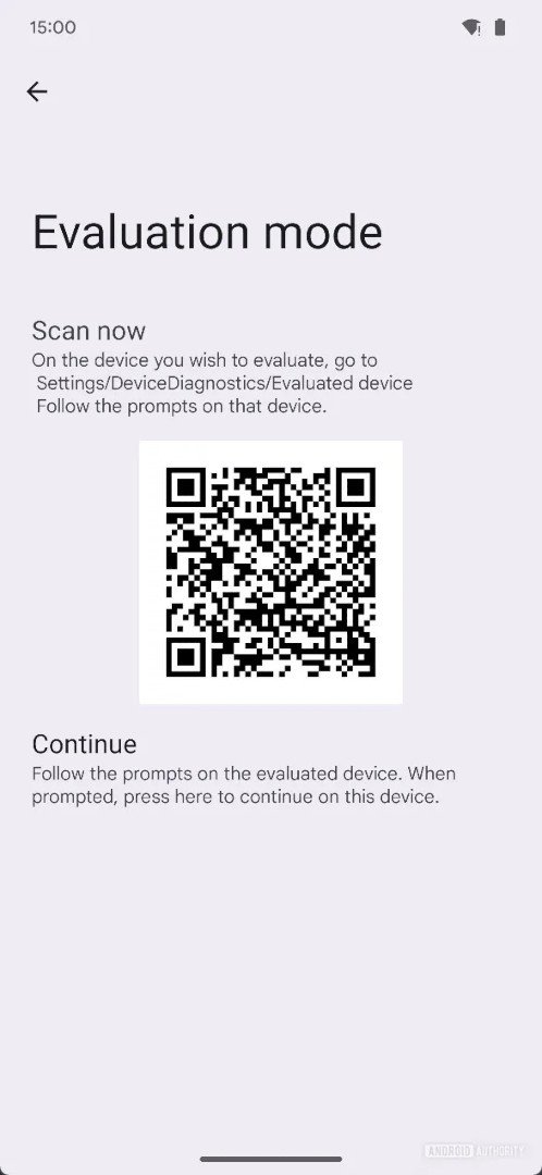 Android 15 diagnostyka screen