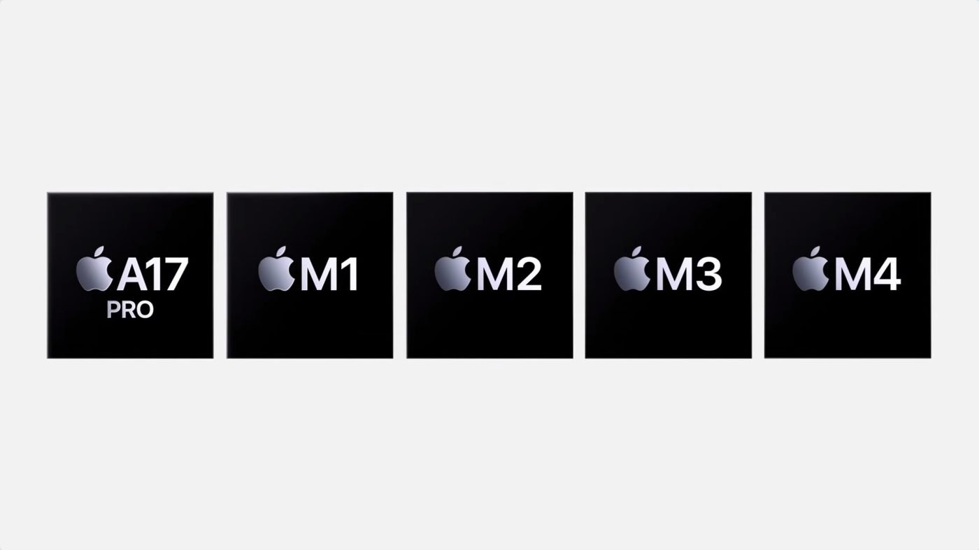 apple intelligence ai obsługiwane procesory układy soc a17 pro m1 m2 m3 m4