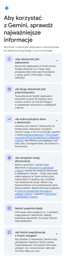 Aplikacja Google Gemini