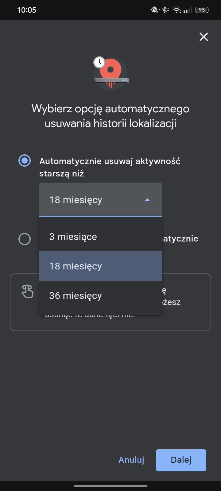 Jak zachować dane lokalizacyjne na osi czasu? (źródło: Mapy Google - screen Natalia Kania-Kuc | Tabletowo.pl)