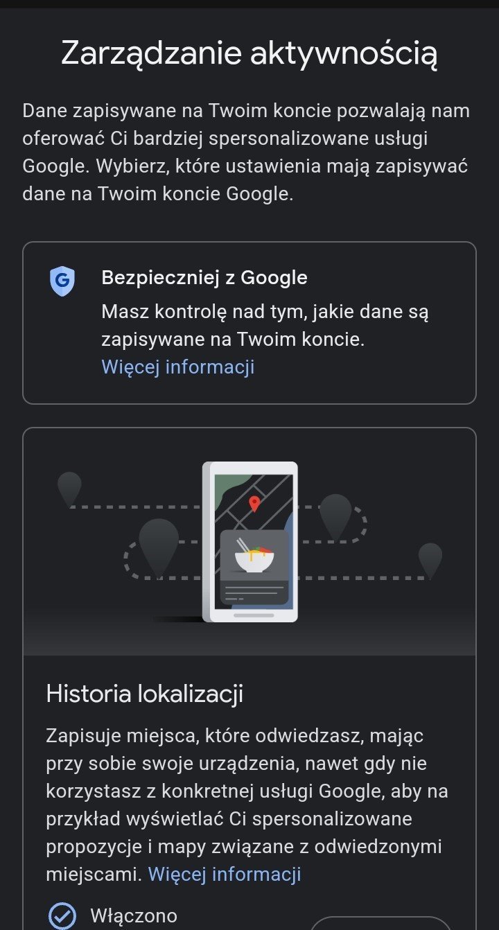 Jak zachować dane lokalizacyjne na osi czasu? (źródło: Mapy Google - screen Natalia Kania-Kuc | Tabletowo.pl)