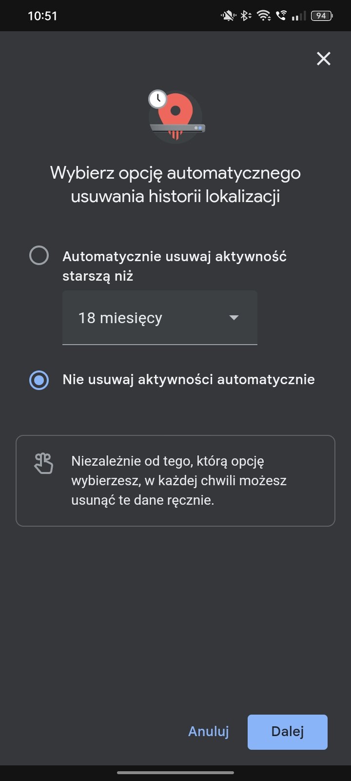 Jak zachować dane lokalizacyjne na osi czasu? (źródło: Mapy Google - screen Natalia Kania-Kuc | Tabletowo.pl)