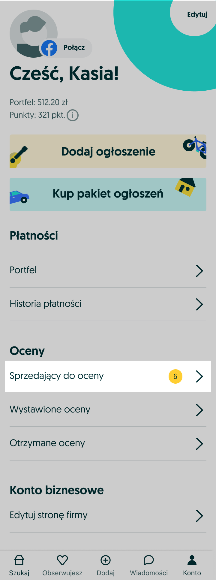 Nowy system oceniania na OLX