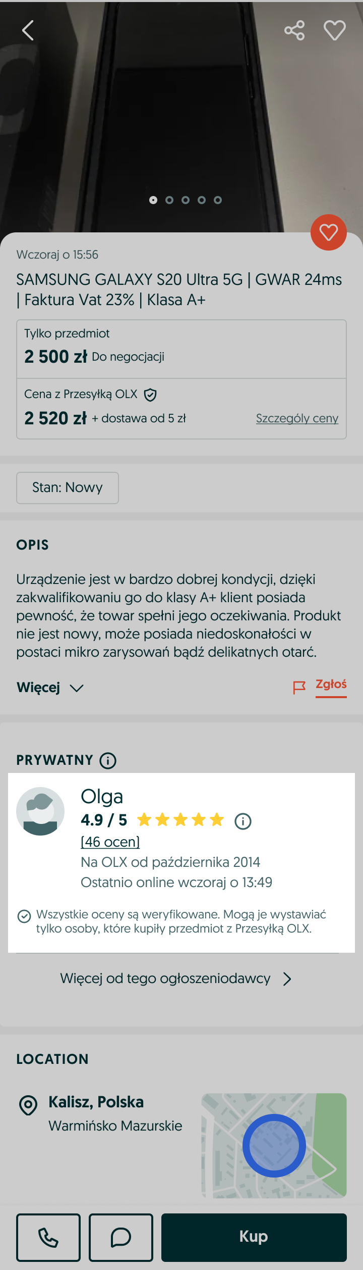Nowy system oceniania na OLX