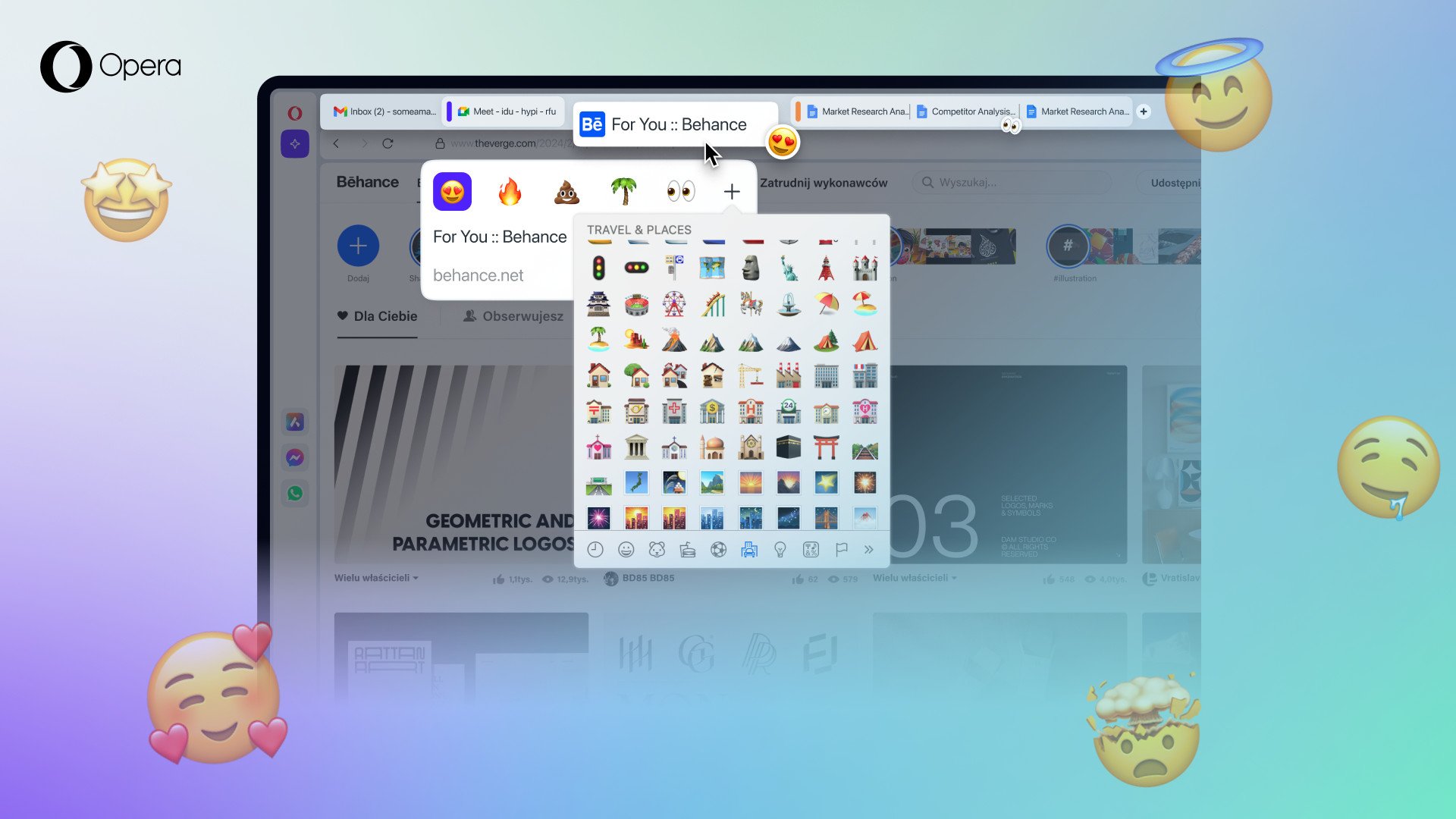 Opera Tab Emoji