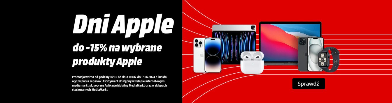 promocja dni apple w sklepie media markt do 17.06.2024