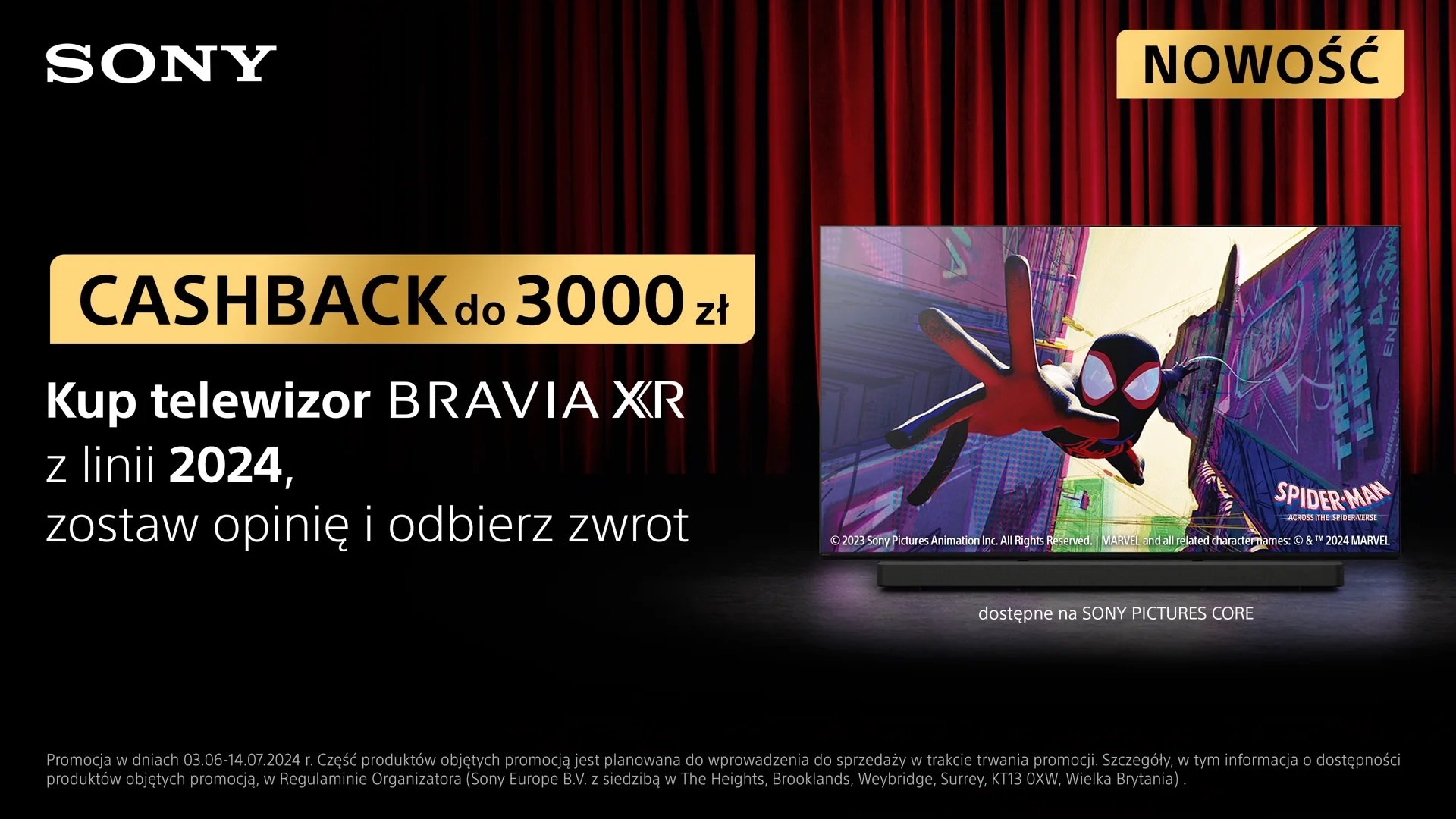 Telewizory Sony Bravia z cashbackiem