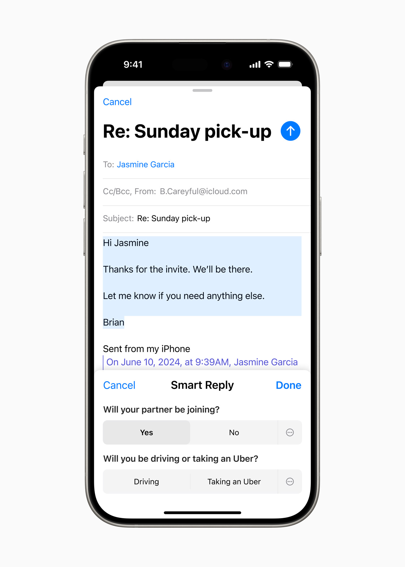 Apple Intelligence - inteligentna odpowiedź na wiadomości e-mail