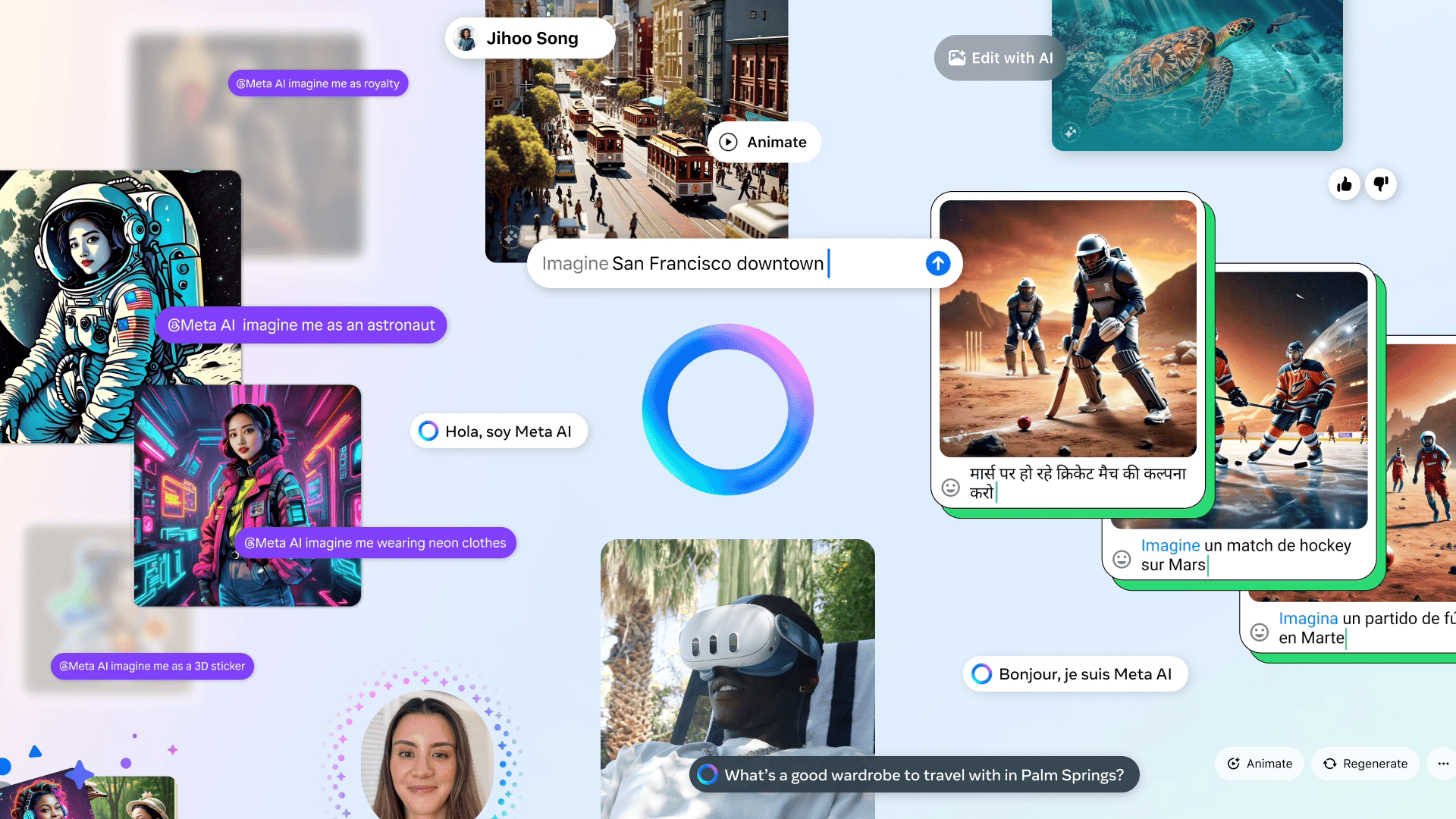 Meta AI, Facebook, Instagram