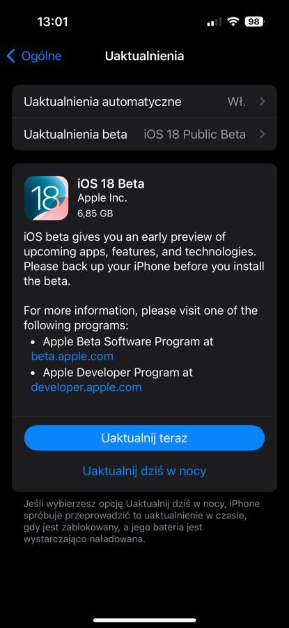iOS 18 Public Beta