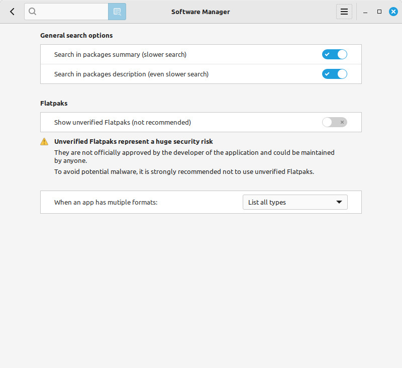 Menedżer Oprogramowania w Linux Mint 22