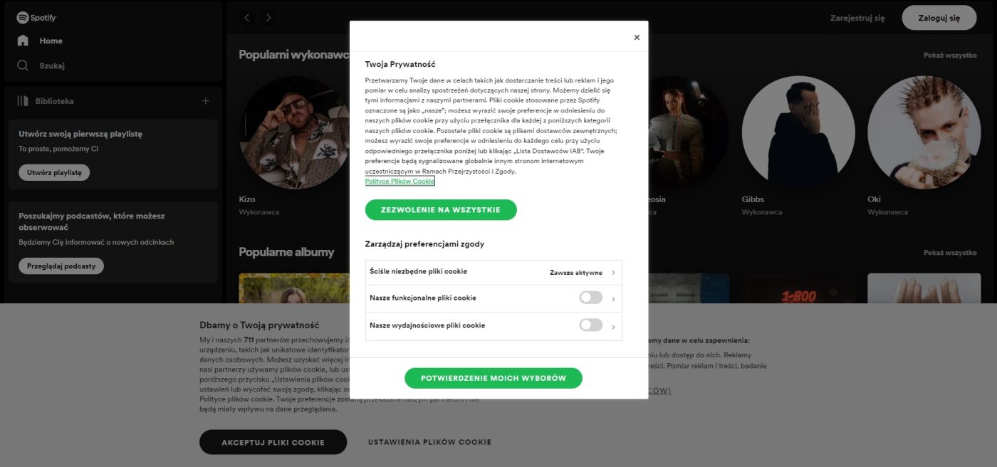 spotify dark patterns fot. tabletowo.pl