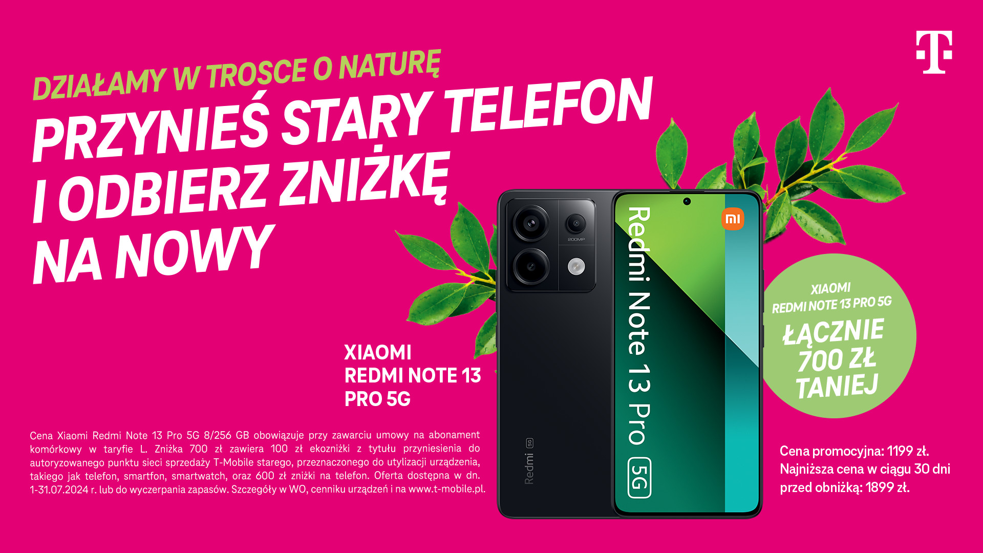 Xiaomi Redmi Note 13 Pro 5G - ekożnika w T-Mobile